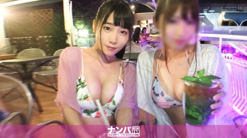 200GANA-2138 - Pool Picking Up Girls 28 Bringing A Pair Of Girls To The Hotel At The Night Pool!  - A friend of high spirits has sex with a man in ano